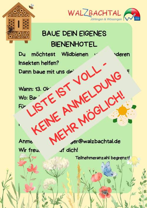 Bienenhotel Plakat